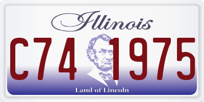 IL license plate C741975