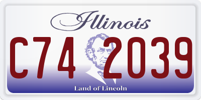 IL license plate C742039