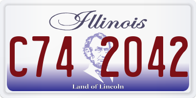 IL license plate C742042