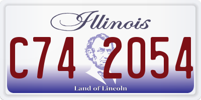 IL license plate C742054
