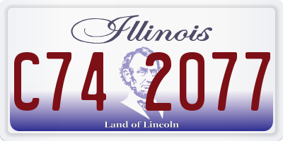 IL license plate C742077