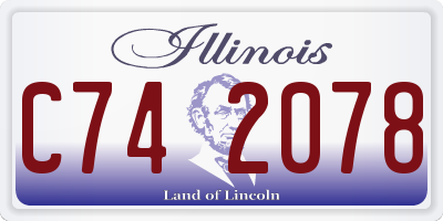 IL license plate C742078
