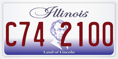 IL license plate C742100