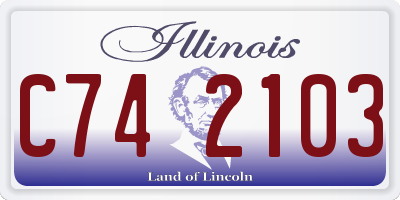 IL license plate C742103