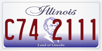 IL license plate C742111