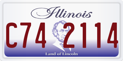 IL license plate C742114