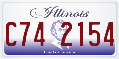 IL license plate C742154
