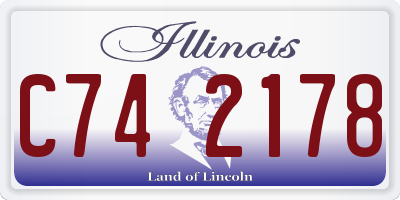 IL license plate C742178