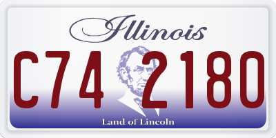 IL license plate C742180