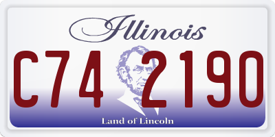 IL license plate C742190