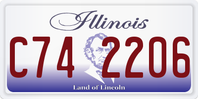IL license plate C742206