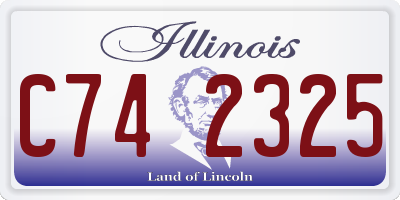 IL license plate C742325
