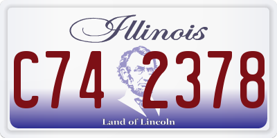 IL license plate C742378