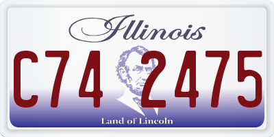 IL license plate C742475