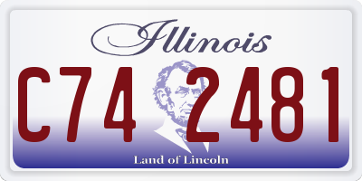 IL license plate C742481