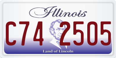 IL license plate C742505