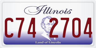 IL license plate C742704