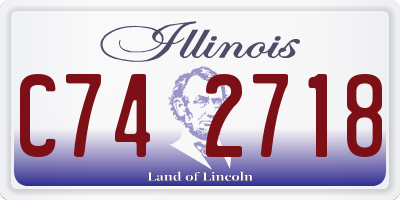 IL license plate C742718