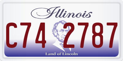 IL license plate C742787