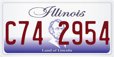 IL license plate C742954