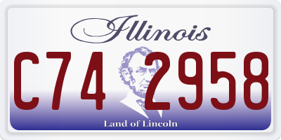 IL license plate C742958