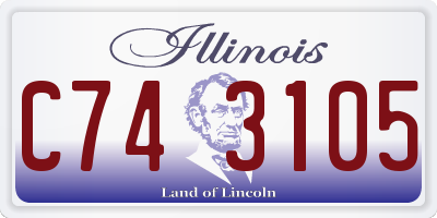 IL license plate C743105