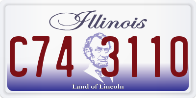 IL license plate C743110