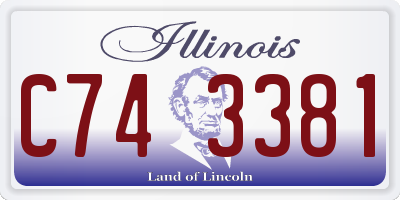 IL license plate C743381
