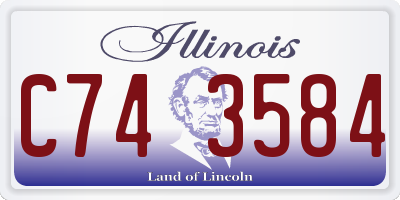 IL license plate C743584