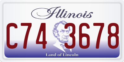 IL license plate C743678