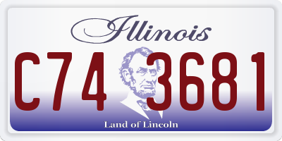 IL license plate C743681