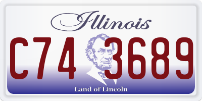 IL license plate C743689