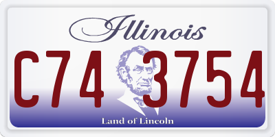 IL license plate C743754