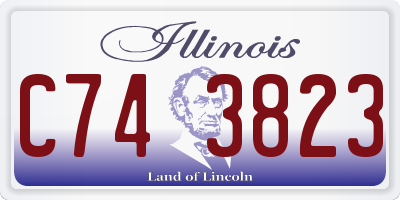 IL license plate C743823