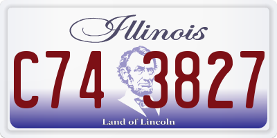 IL license plate C743827