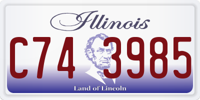 IL license plate C743985