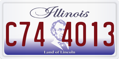 IL license plate C744013