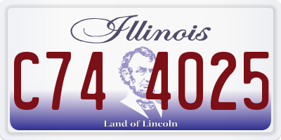 IL license plate C744025