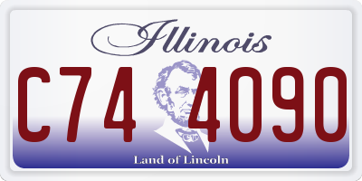 IL license plate C744090