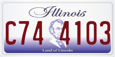 IL license plate C744103