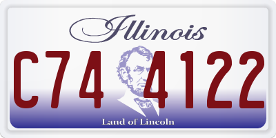 IL license plate C744122
