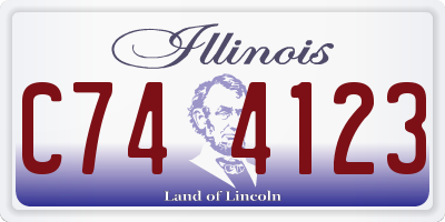 IL license plate C744123