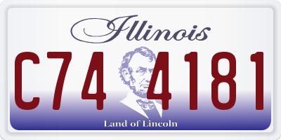IL license plate C744181