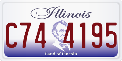 IL license plate C744195