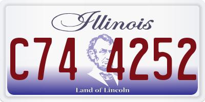 IL license plate C744252