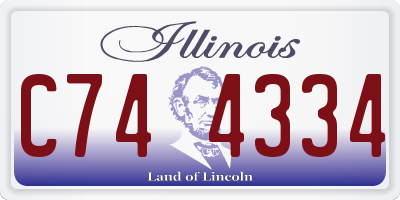 IL license plate C744334
