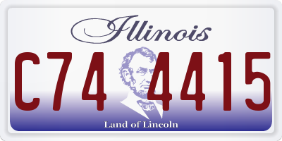 IL license plate C744415