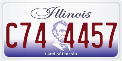 IL license plate C744457