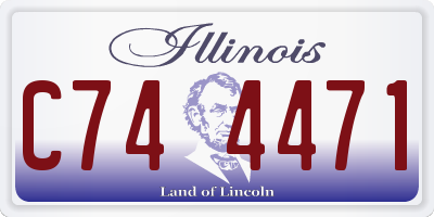 IL license plate C744471