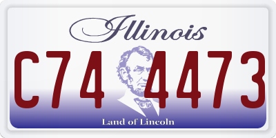 IL license plate C744473